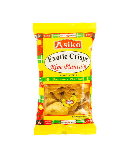 Asiko Slightly Salted Plantain Chips 75g – Yellow – SINGLE